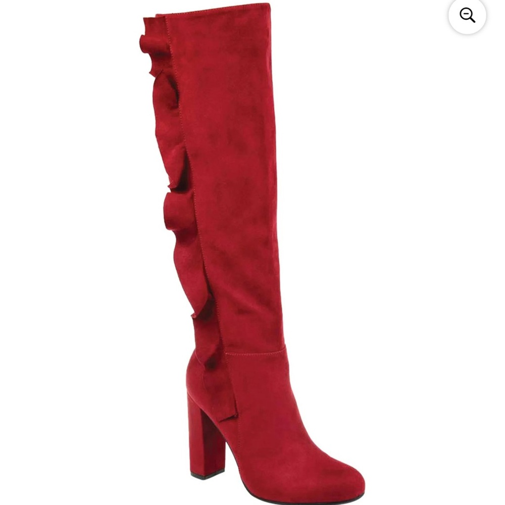 Journee collection Vivian Red knee high wide calf boots